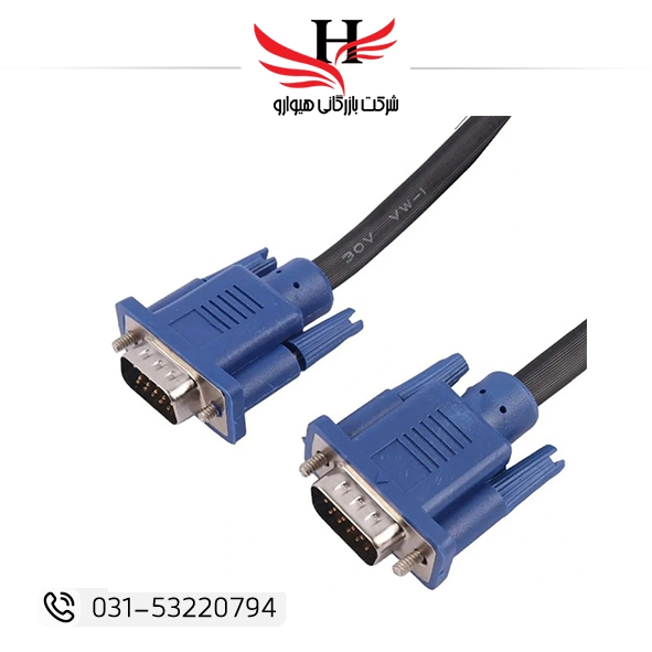 کابل تصویر ایکس پی XP VGA، کابل مانیتور و ویدئو پروژکتور با کیفیت انتقال تصویر پایدار، مناسب استفاده اداری و خرید عمده از هیوارو با نمایندگی شهرضا اصفهان و تهران